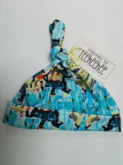 Baby knotted hat - duke print (9-12months)