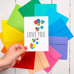 Love you hearts card