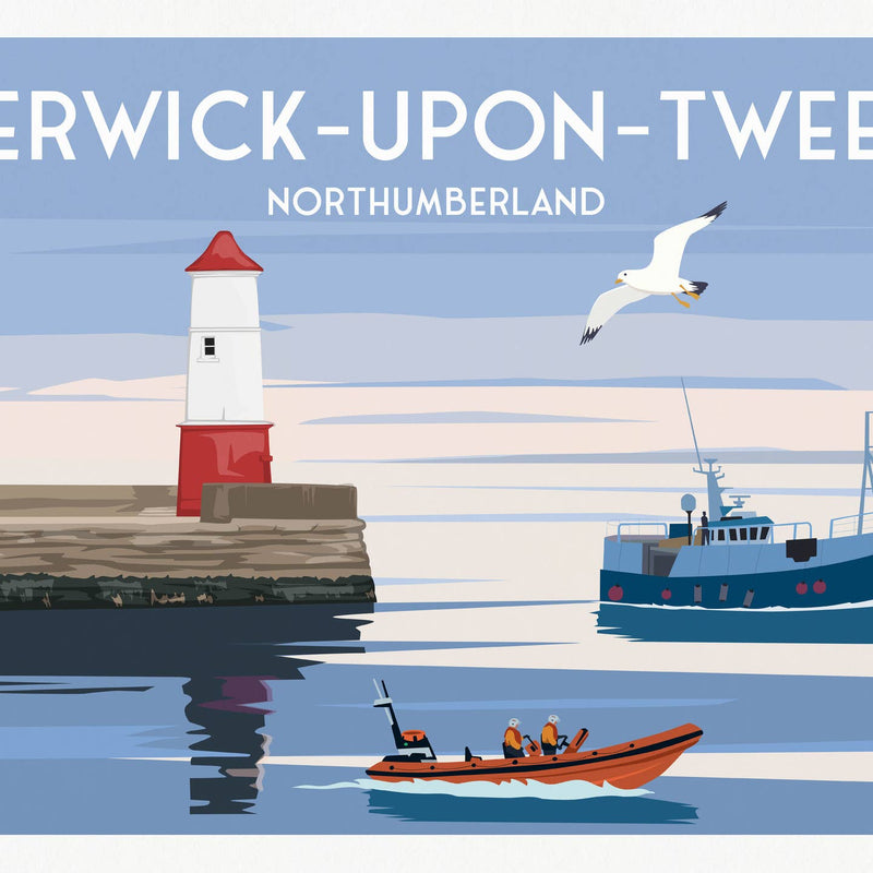 Berwick-Upon-Tweed A4 travel poster print