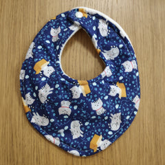 Dribble style bib - cats in boxes