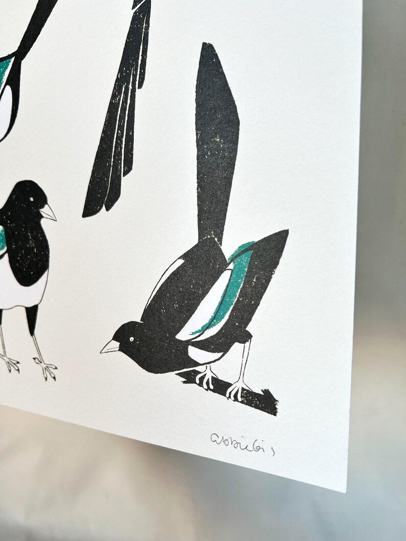 Magpies A3 Print