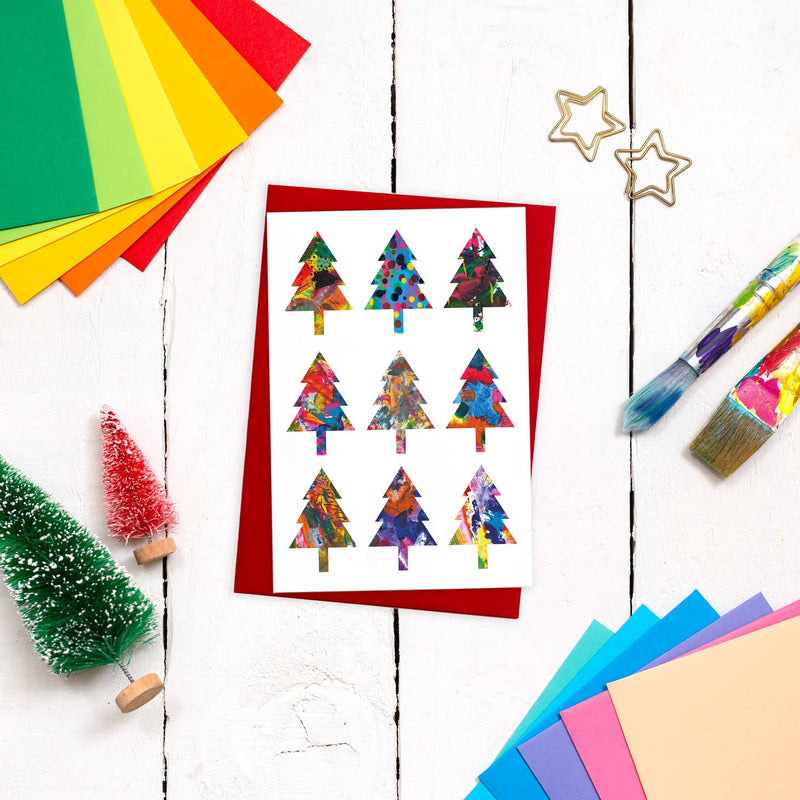 Multi Christmas trees card