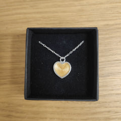 Sterling silver & 24ct gold heart necklace