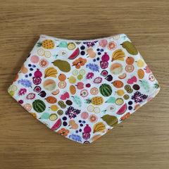 Bandana style bib - fruits print
