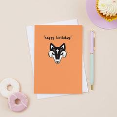Happy birthday fairytale fox card