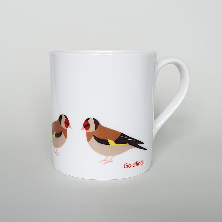 Goldfinch bone china mug