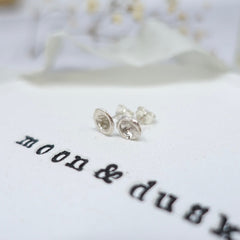 Sterling Silver Luna Pool Studs