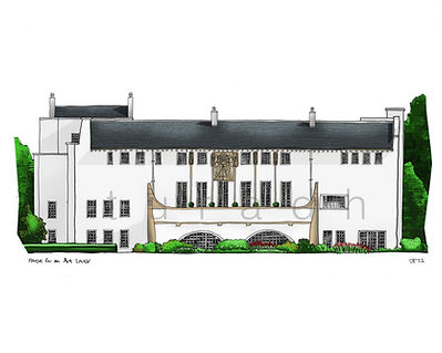 House for an Art Lover A4 print