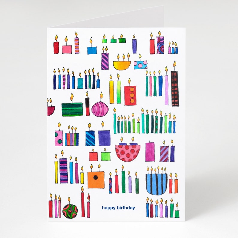 Happy birthday candles card