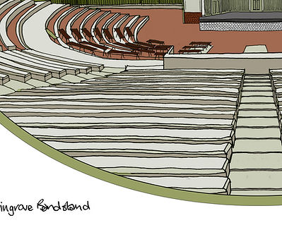 Kelvingrove Bandstand A5 print