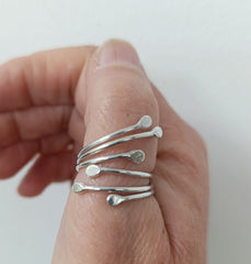Sterling Silver 'roots' wrap ring