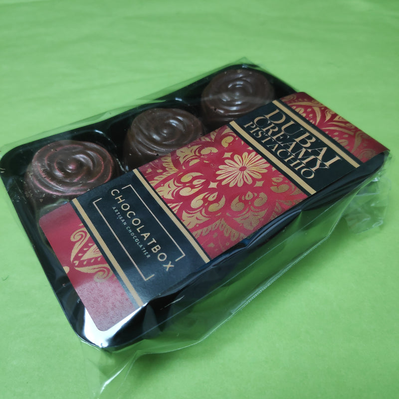 Belgian milk chocolate Dubai pistachio smooth, 6 Pack