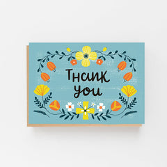 Pack of 8 Thank you Folk Colour card set