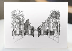 Queen's Park greetings card (colour or black & white)