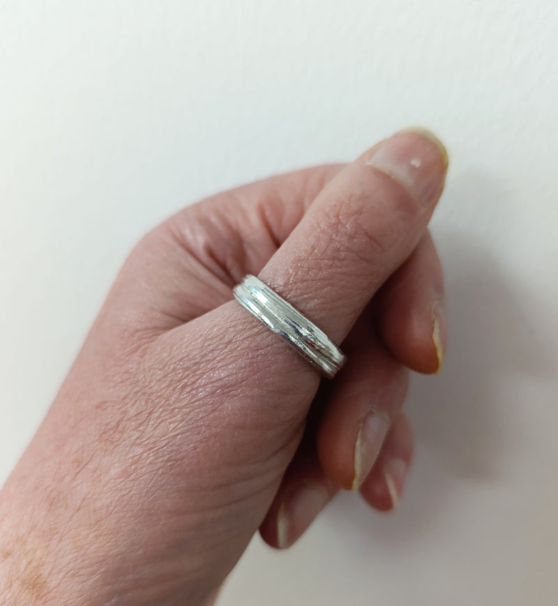 Sterling silver Mitsuro Wax open ring