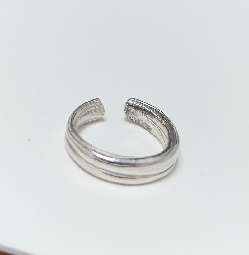 Sterling silver Mitsuro Wax open ring