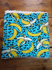 Neck warmer/snood - banana print (adult size)
