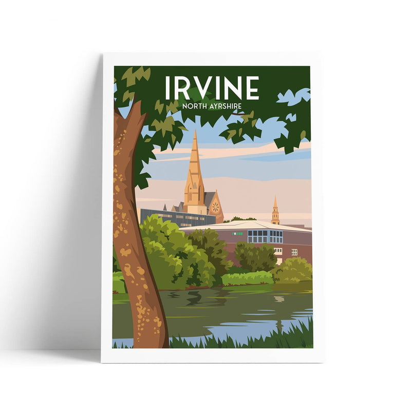 Irvine - North Ayrshire A4 travel poster print