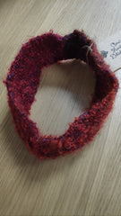 Hand knitted red and orange chunky earwarmer/headband