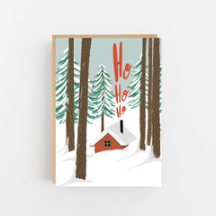 Pack of six Ho ho Santa Christmas cards