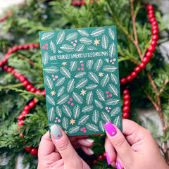 Christmas foliage pack of 6 cards