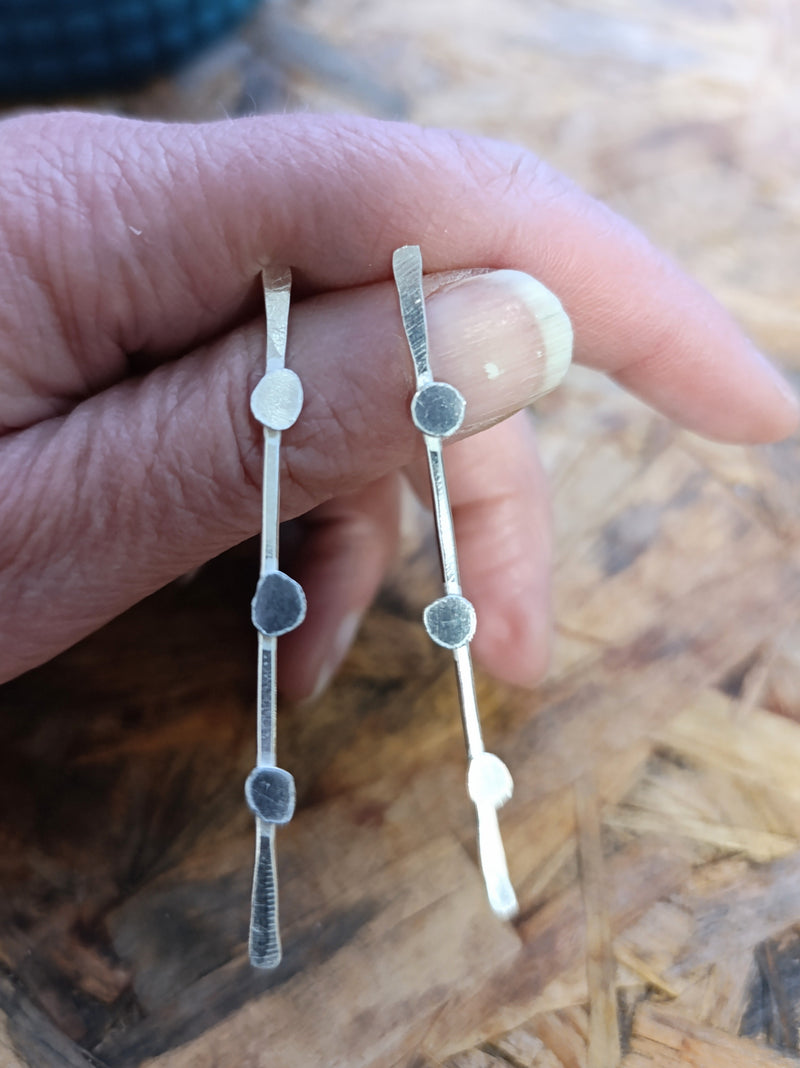 Sterling silver 'fungi' earrings