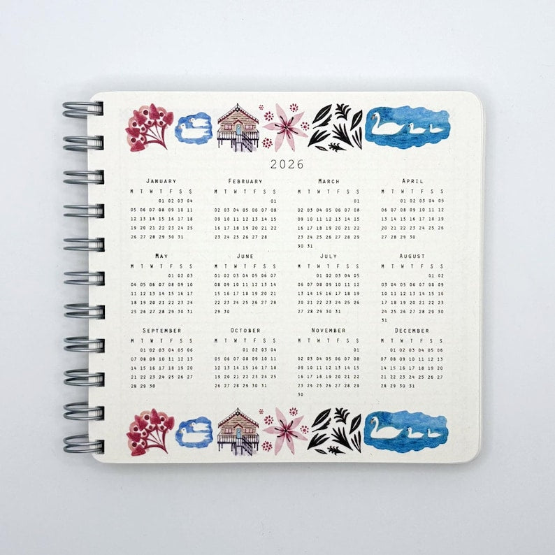 2026 Illustrated Diary - Swan Dwelling