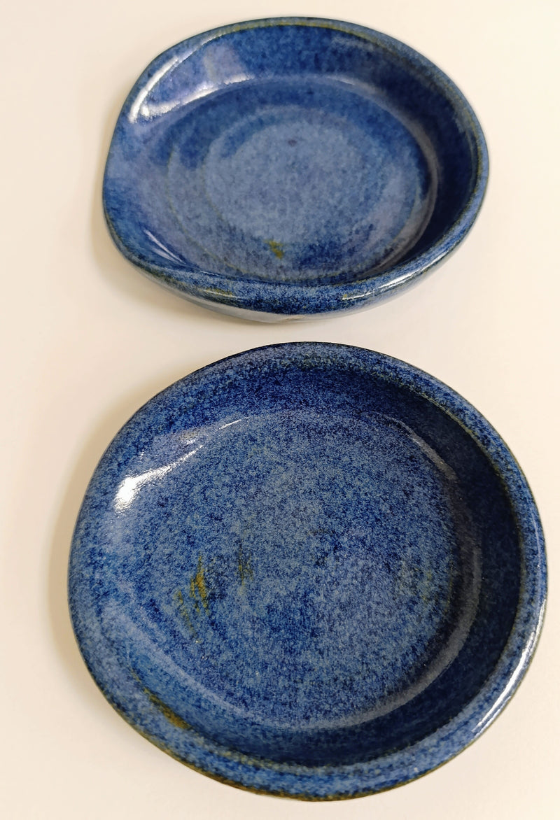 Ceramic spoon rest - dark blue glaze