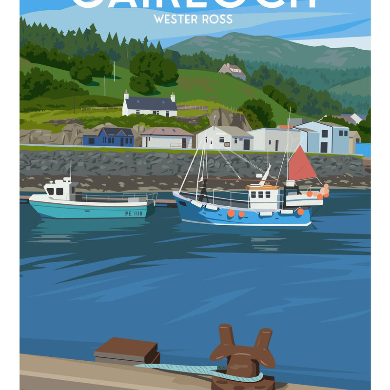 Gairloch A4 travel poster print