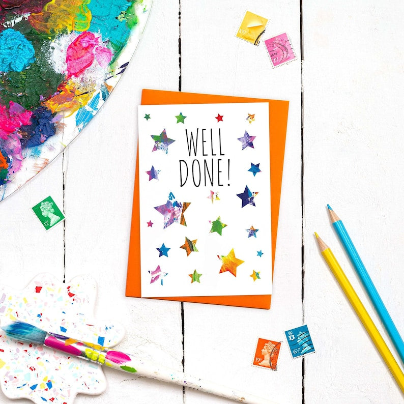'Well Done' stars card