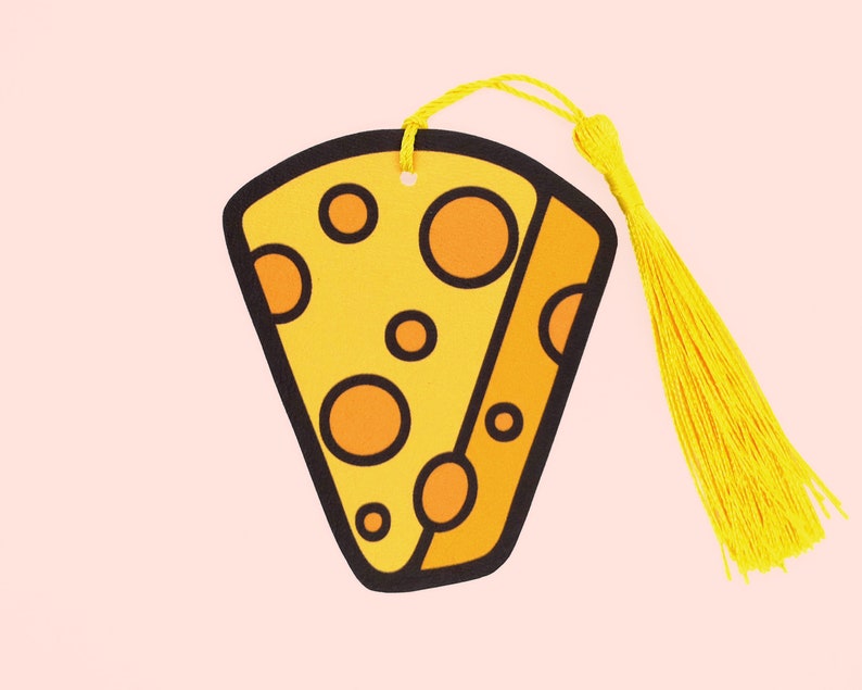 Cheese faux leather bookmark