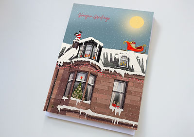 Glasgow Greetings - Snowy Up On The Roof card