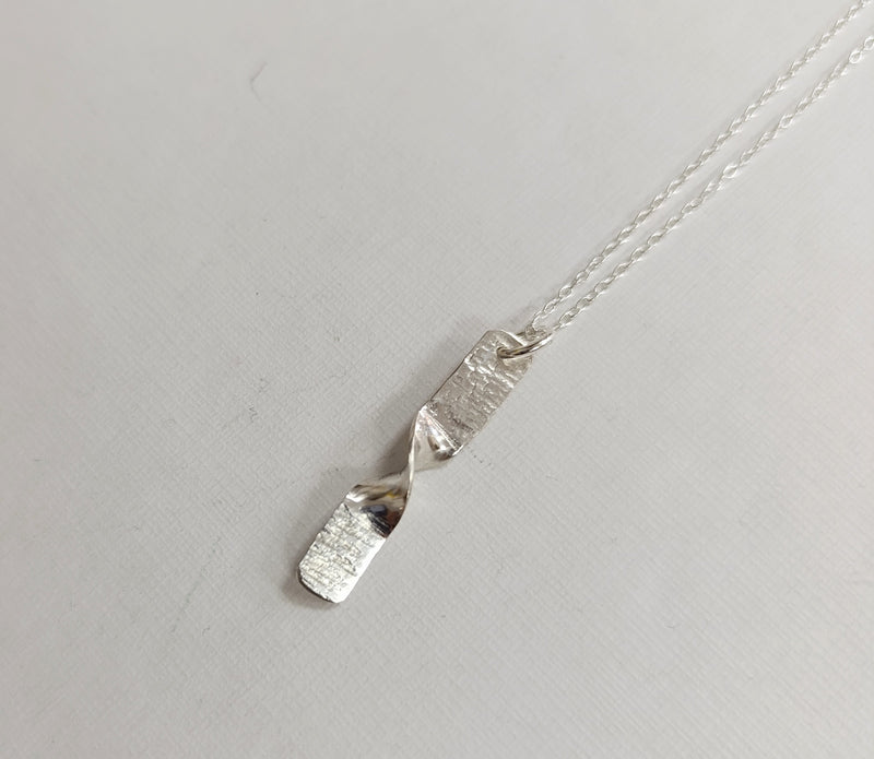 Sterling Silver twist pendant