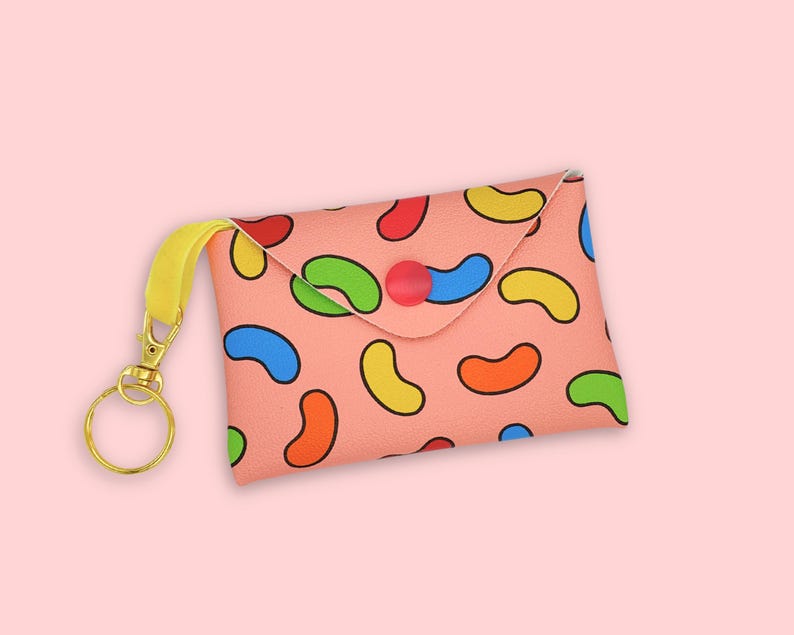 Mini faux leather pouch - jellybeans