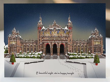 Snowy Kelvingrove Art Gallery