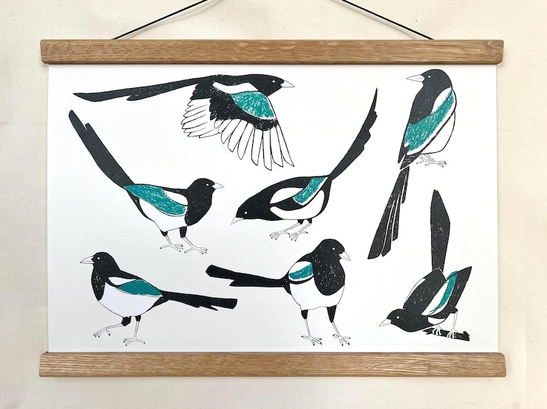 Magpies A3 Print