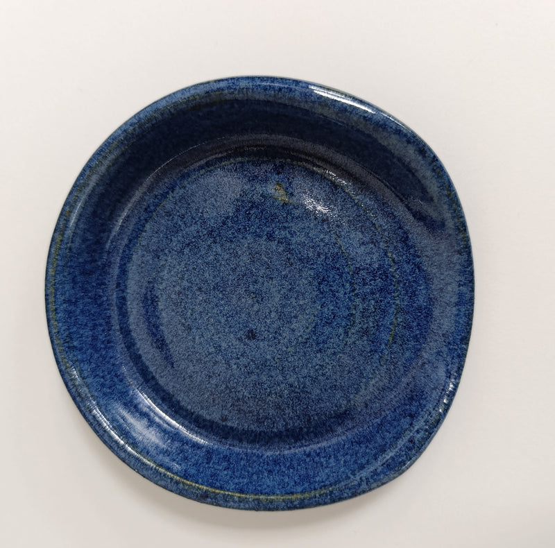 Ceramic spoon rest - dark blue glaze