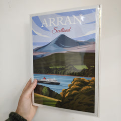 Isle of Arran Caledonian MacBrayne A4 travel poster print