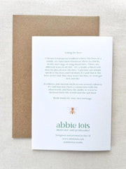 'Telling the Bees' card