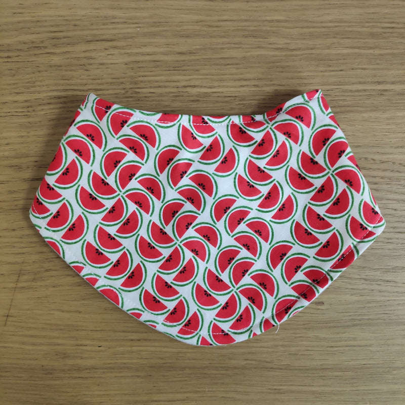 Bandana style bib - repeat watermelon print
