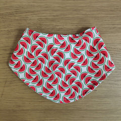 Bandana style bib - repeat watermelon print