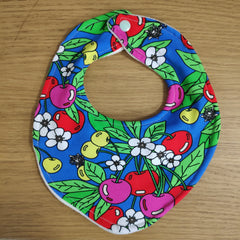 Dribble style bib - cherries print