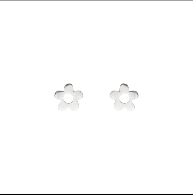 Sterling silver small flower studs