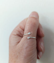 Sterling silver simple snake wrap ring