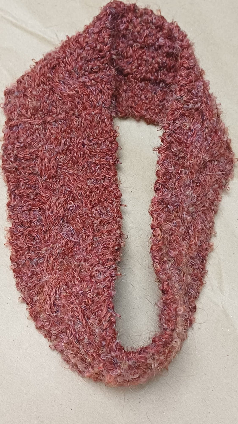 Hand knitted burnt orange earwarmer/headband