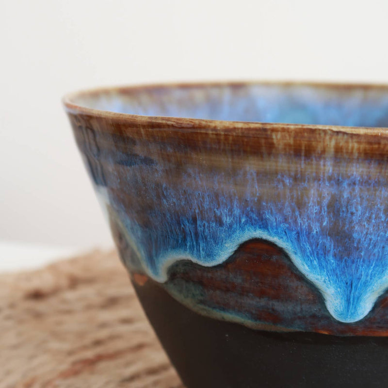 Dark sea ceramic bowl