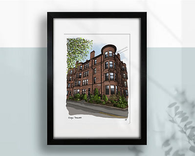 Glasgow Tenements A4 print
