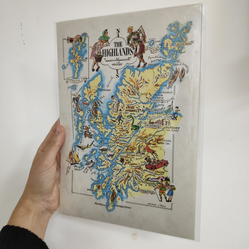 The Highlands A4 travel poster print