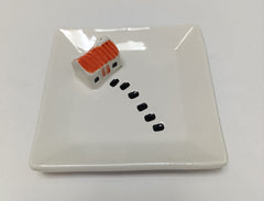 Ceramic Scottish bothy trinket dish