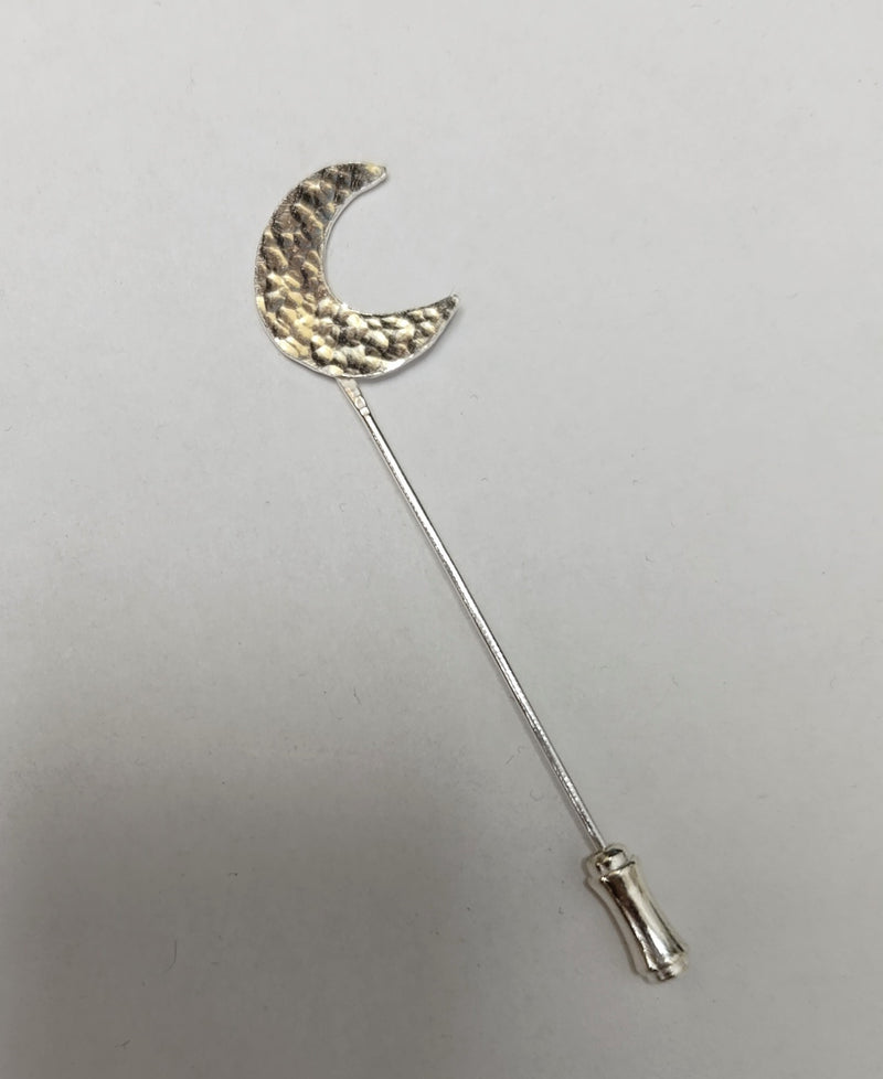 Sterling Silver crescent moon pin brooch